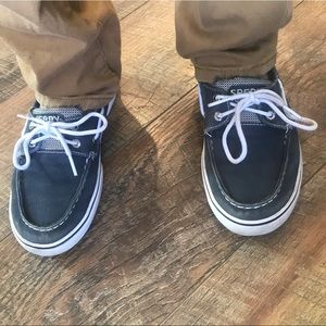 Sperry Navy Blue Halyard Boat Shoes 2.5M